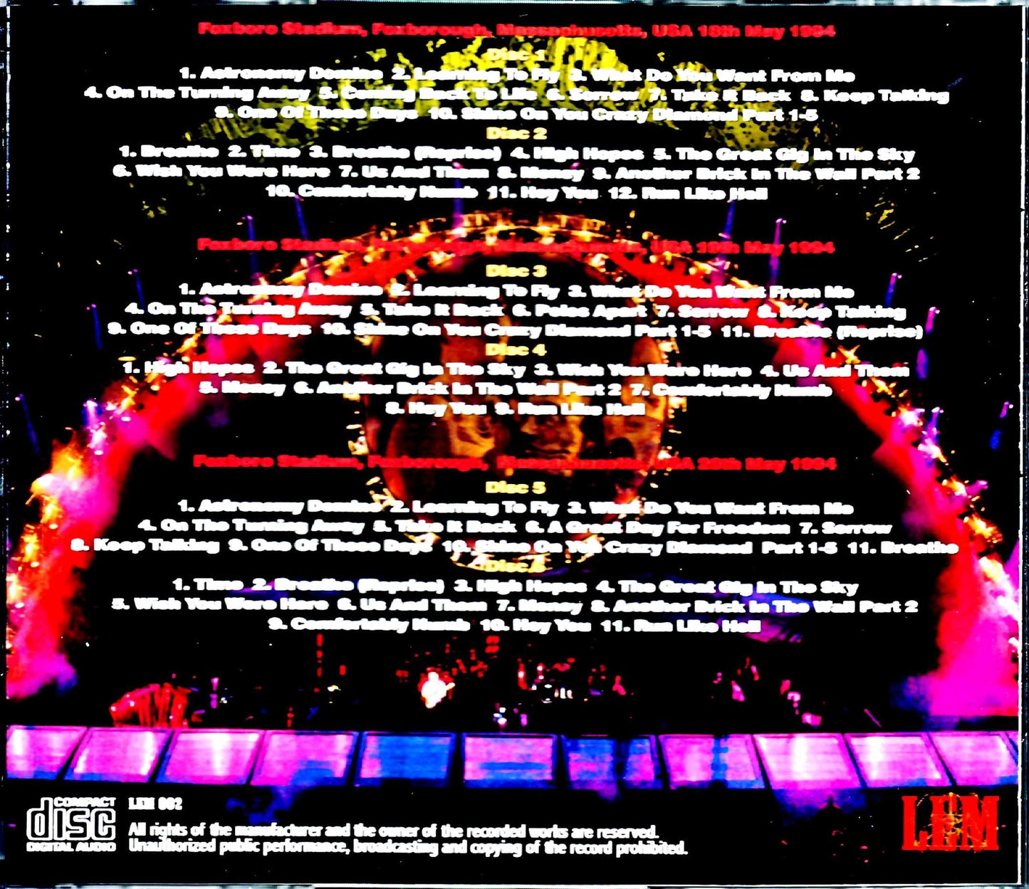 Pink Floyd/MA,USA 1994 3Days Complete
