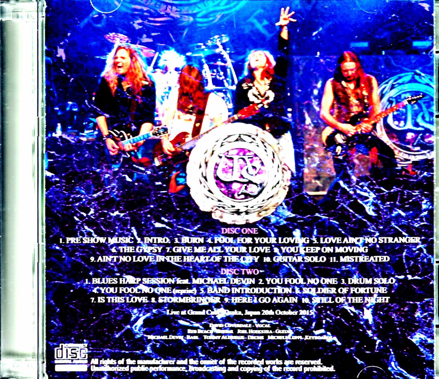 Whitesnake/Osaka,Japan 10.20.2015