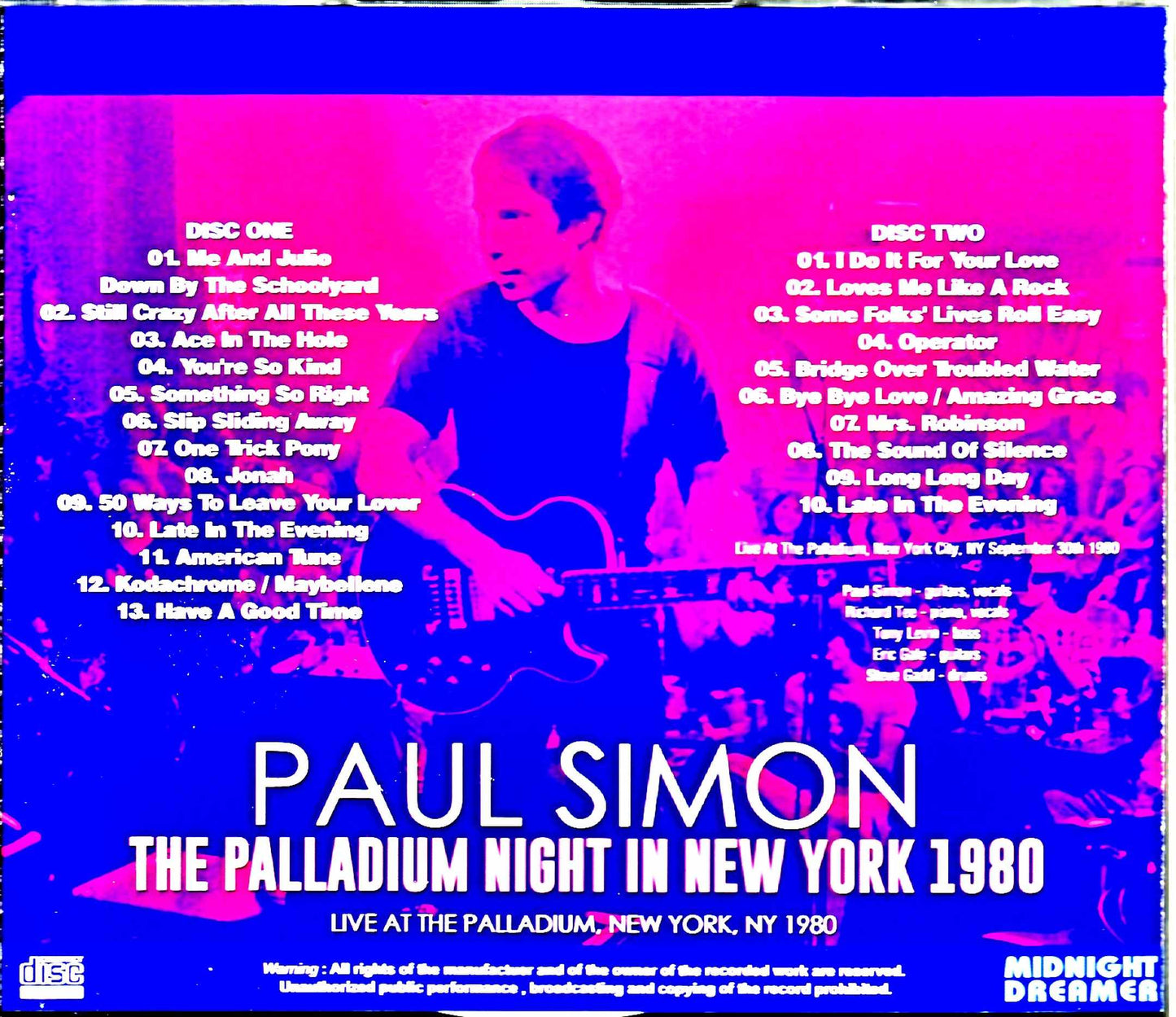 Paul Simon/NY,USA 1980 Complete