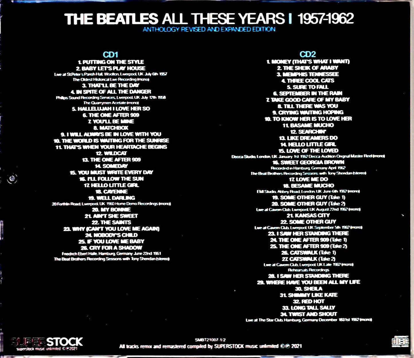 Beatles/Anthology Revised and Expanded Edition 1957-1962