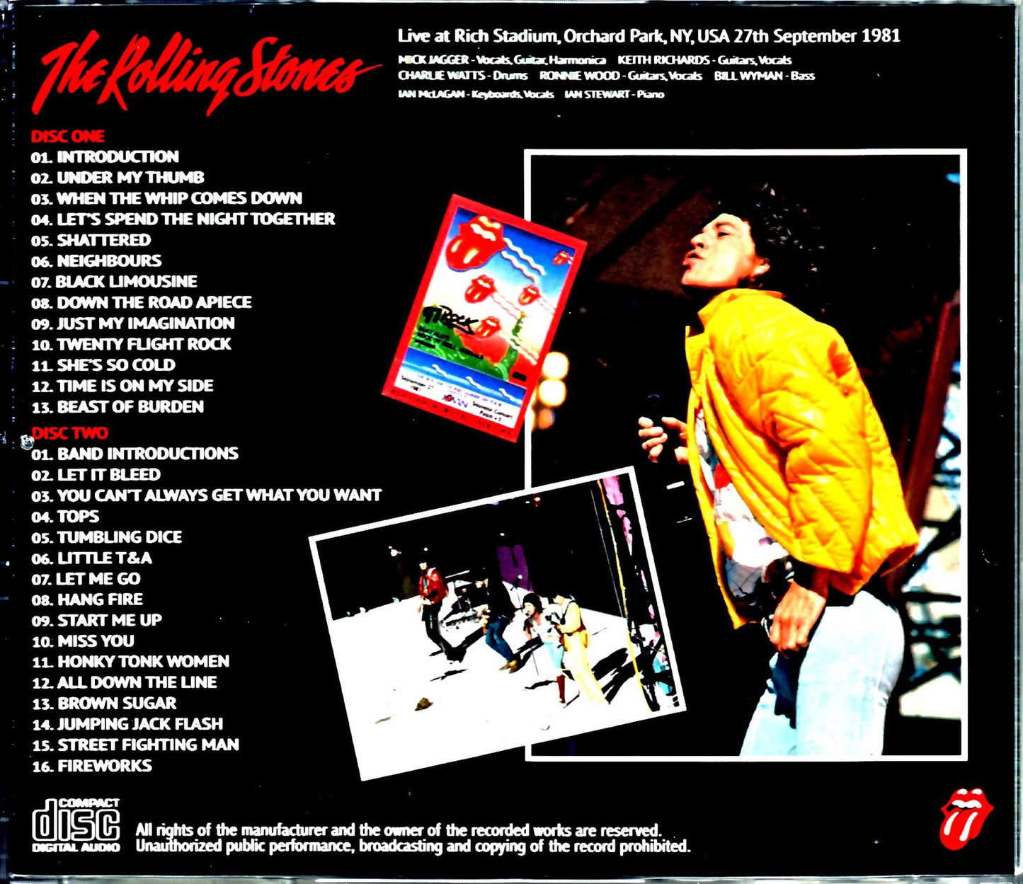 Rolling Stones/NY,USA 9.27.1981 Upgrade