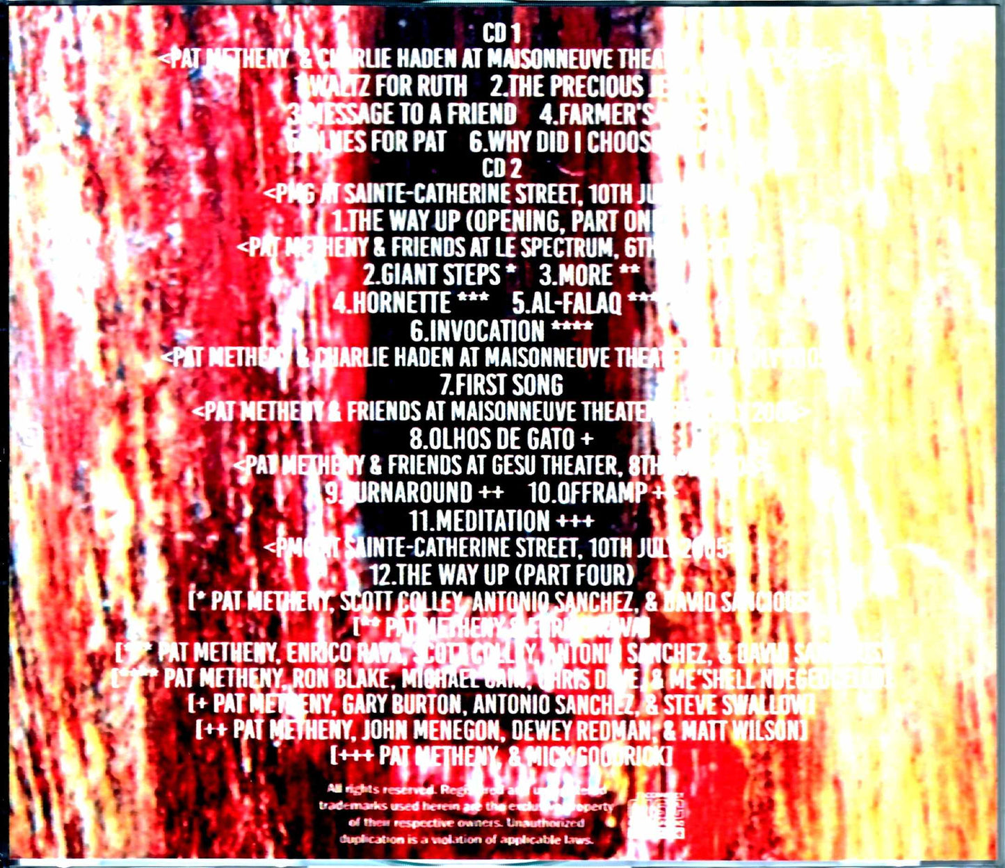Pat Metheny/Canada 2005 S & V 2021 Digital Remaster Edition