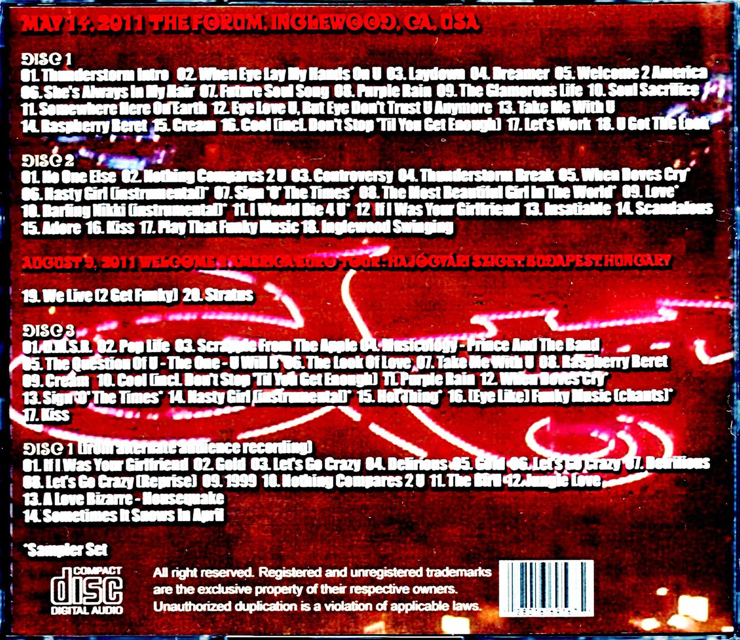 Prince/CA,USA 5.14.2011 Soundboard Version & more