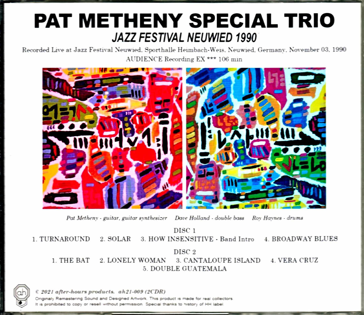 Pat Metheny Special Trio/Germany 1990 Complete