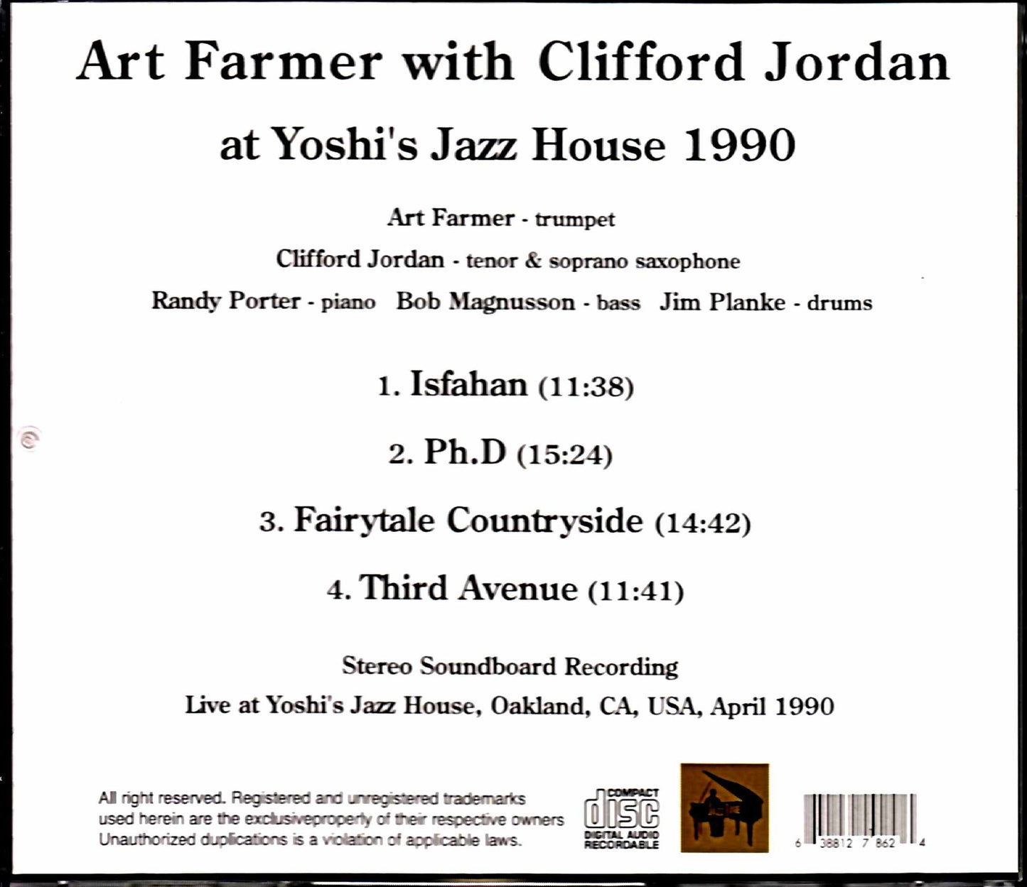 Art Farmer,Clifford Jordan/CA,USA 1990
