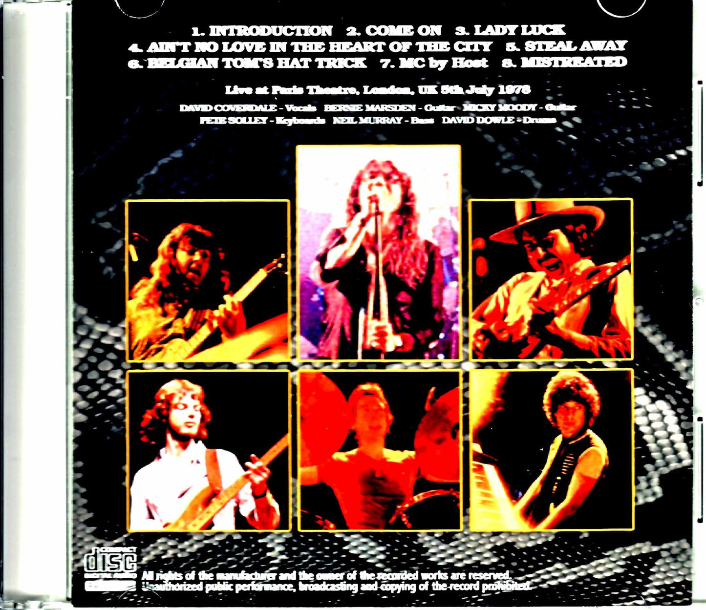 Whitesnake/London,UK 1978 FM Off Air Master