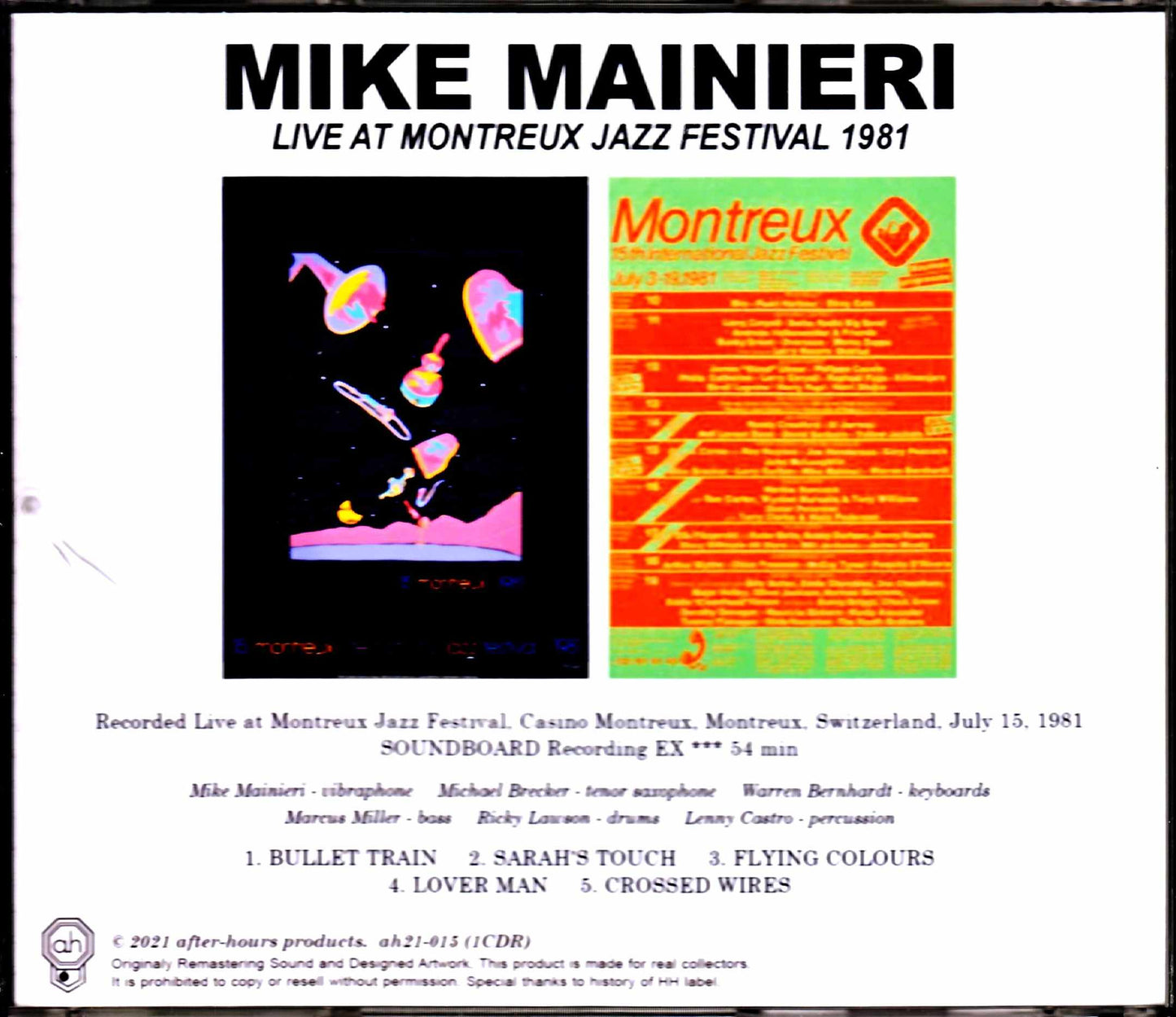 Mike Mainieri, Michael Brecker/Switzerland 1981