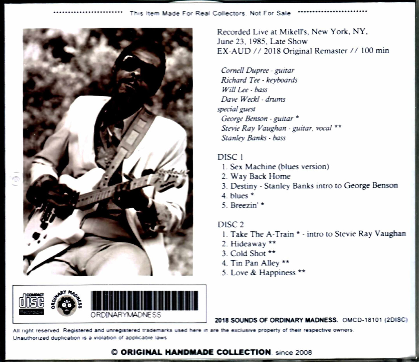Cornell Dupree,Richard Tee/NY,USA 1985 Late Show