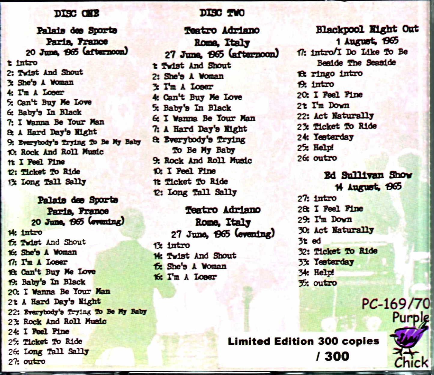 Beatles/Europe Tour Collection Jun - Aug 1965 & more