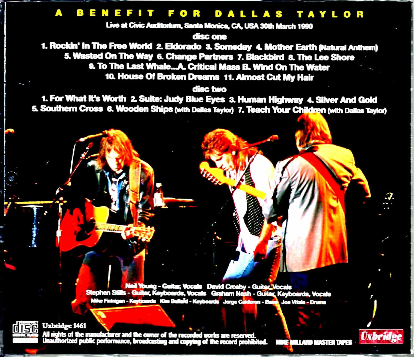 Crosby,Stills,Nash & Young/CA,USA 1990 Mike Millard Master Tapes
