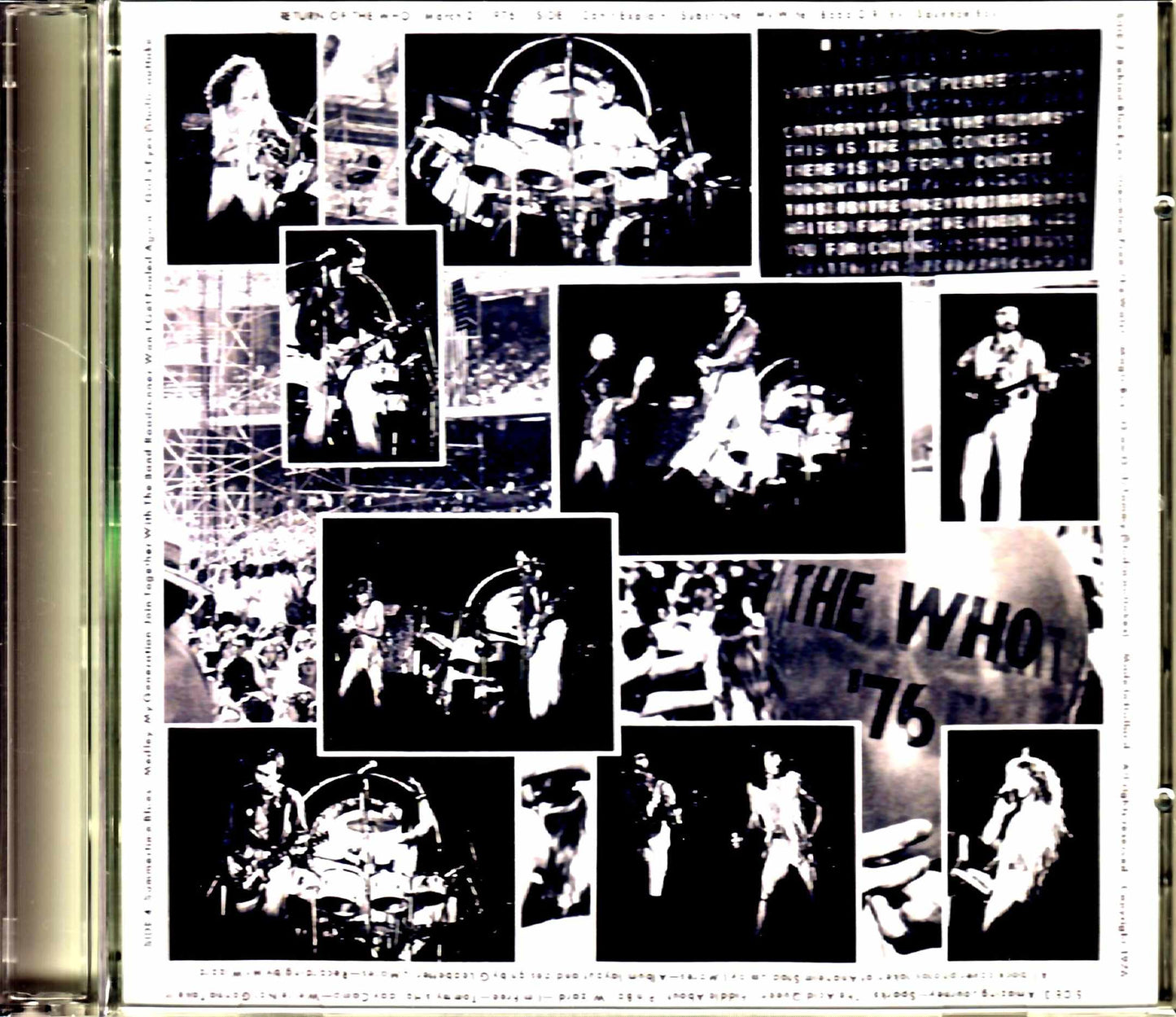 The Who/CA,USA 1976 Analogue LP Edition & more