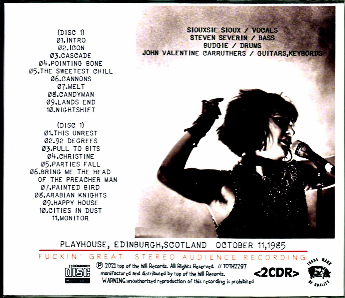 Siouxsie & the Banshees/Scotland,UK 1985 Complete