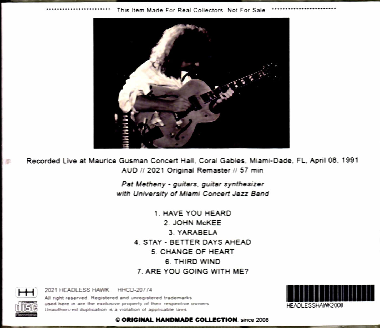 Pat Metheny with University of Miami Concert Jazz Band/FL,USA 1991
