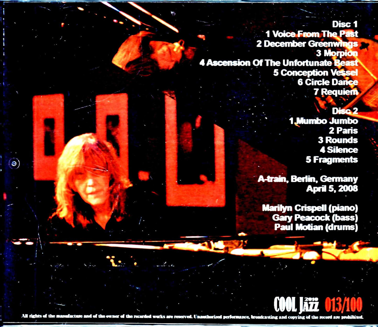 Marilyn Crispell,Gary Peacock,Paul Motian/Germany 2008