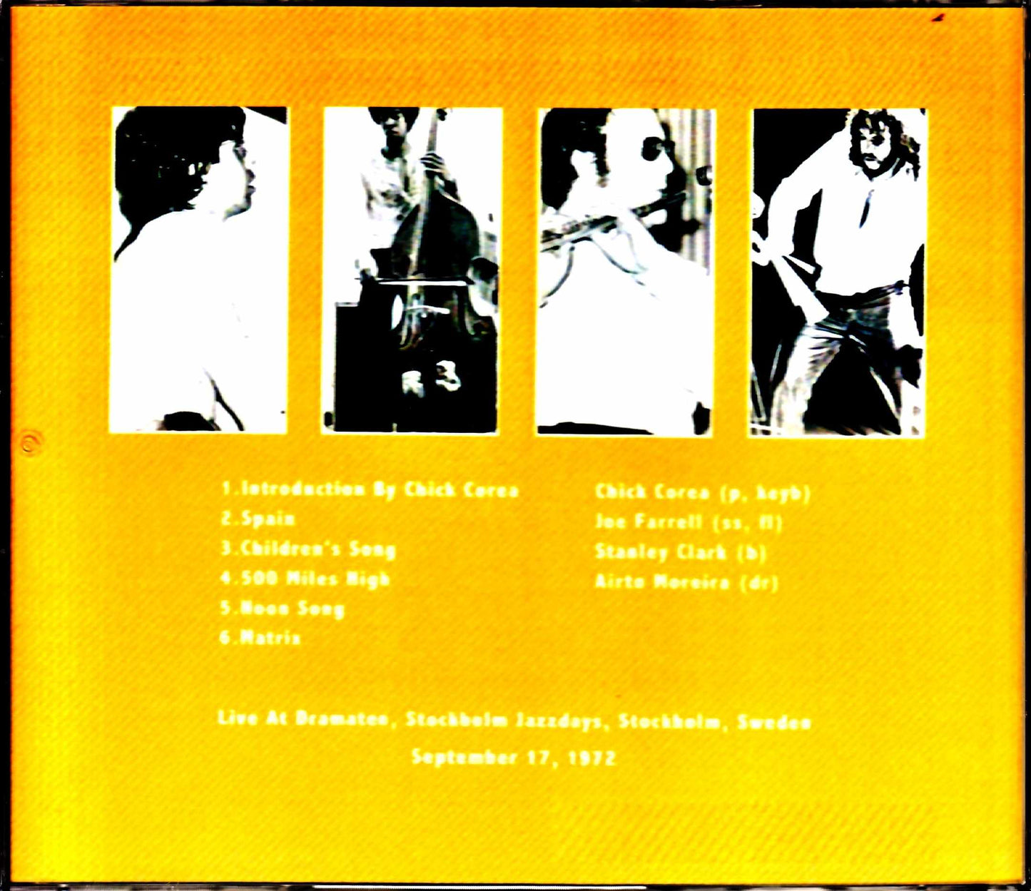 Return to Forever/Sweden 1972 Upgrade