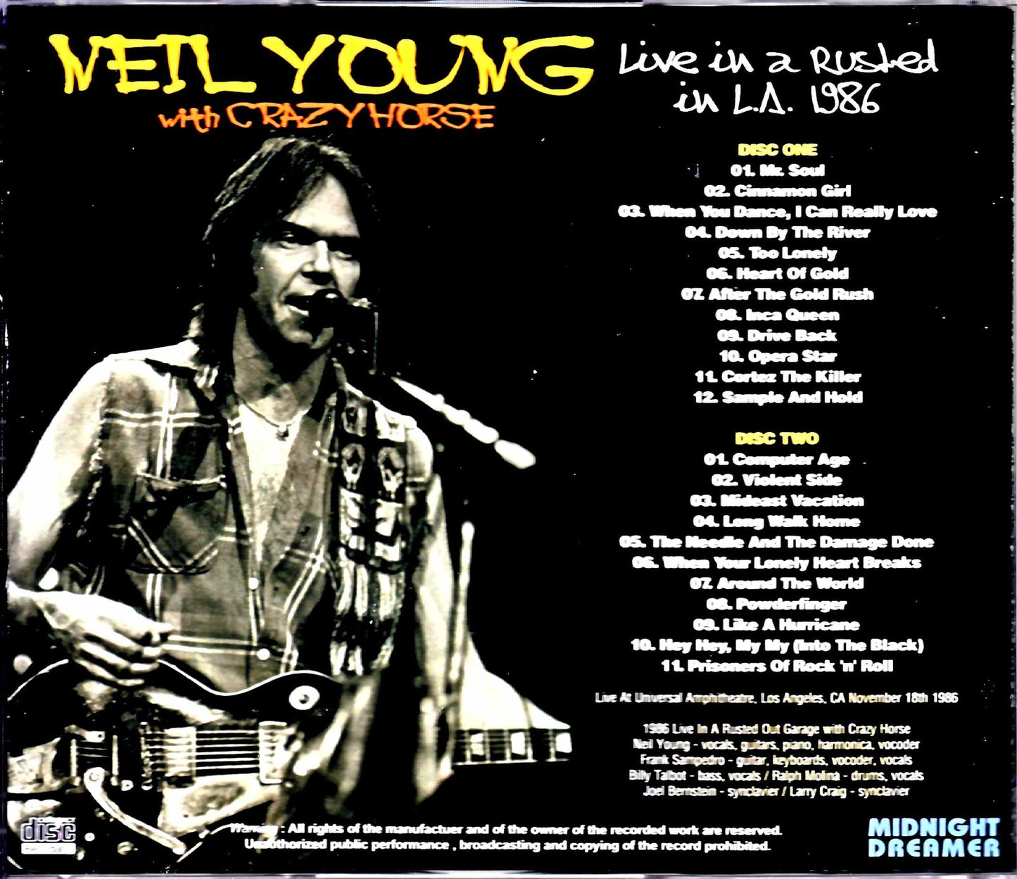 Neil Young with Crazy Horse/CA,USA 1986 Complete