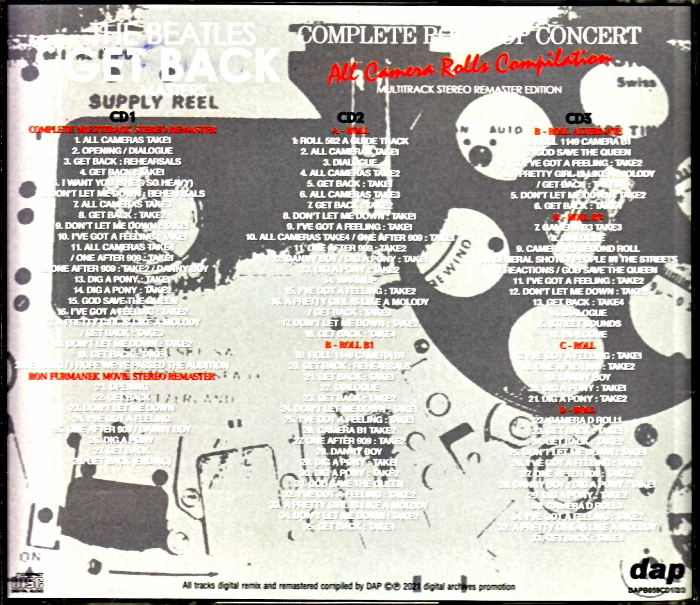 Beatles/Get Back Session All Camera Rolls Compilation