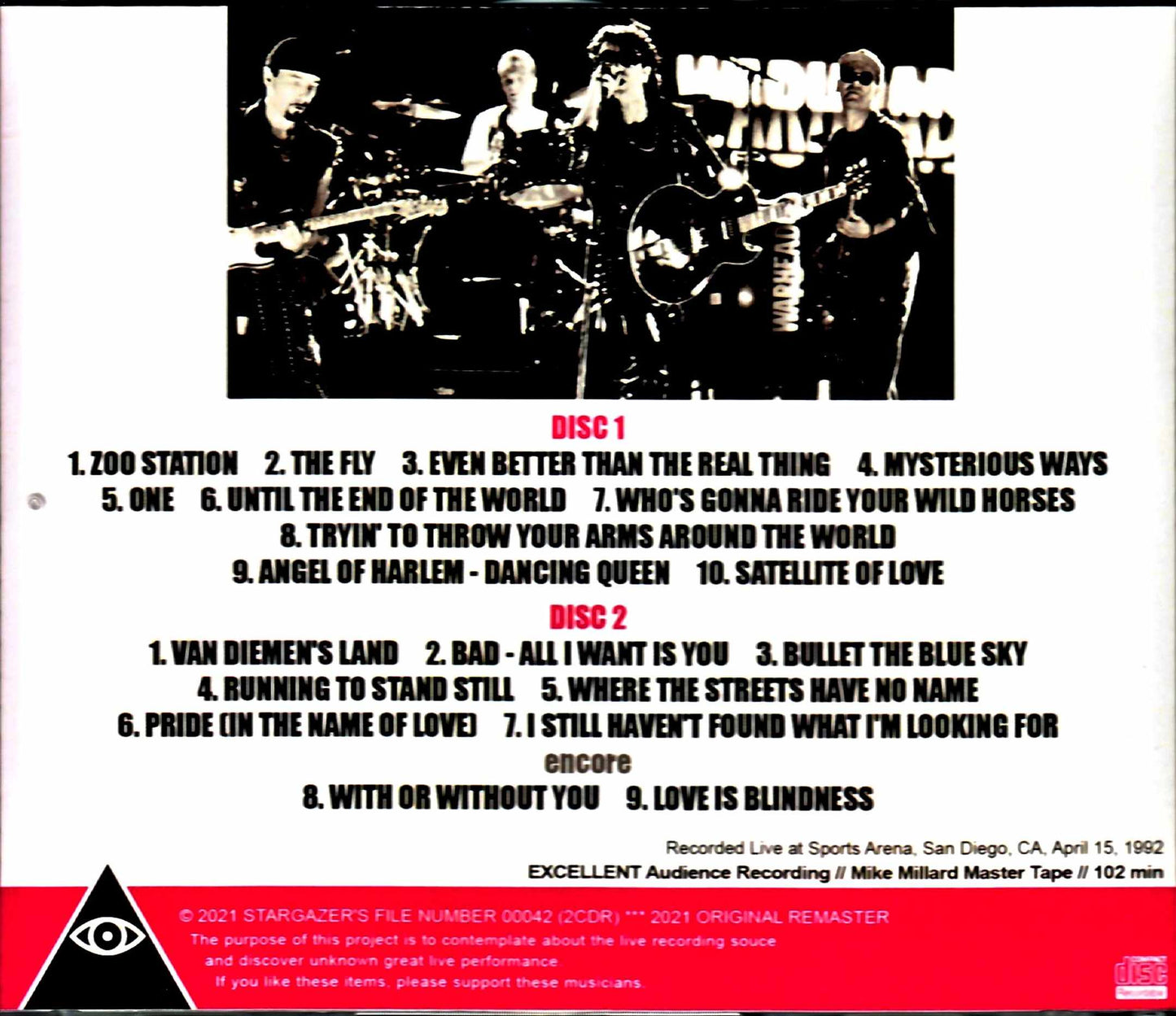 U2/CA,USA 4.15.1992