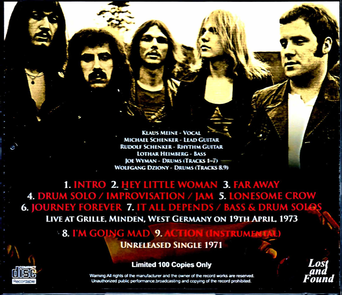 Scorpions Michael Schenker/West Germany 1973 & more