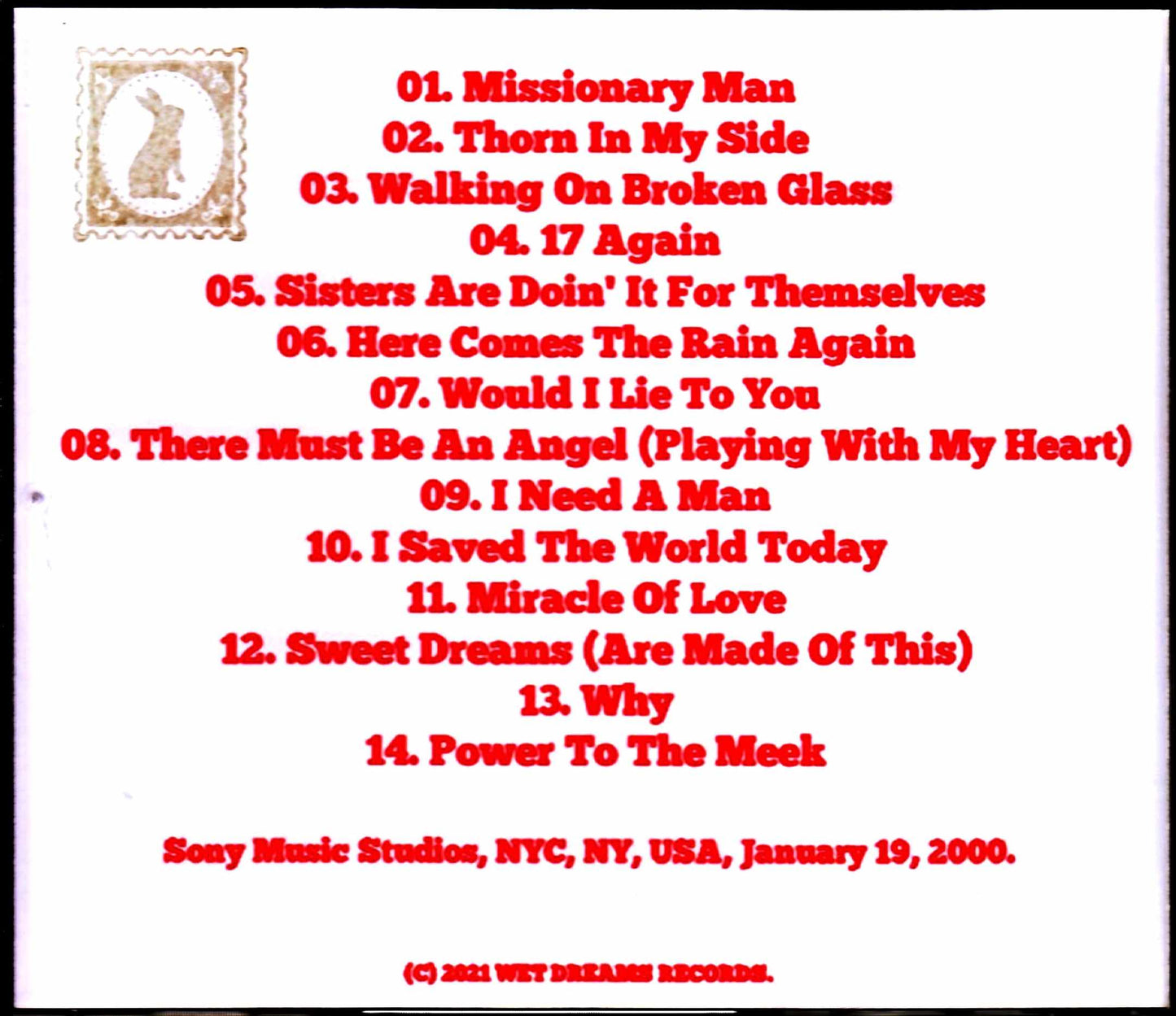 Eurythmics/NY,USA 2000