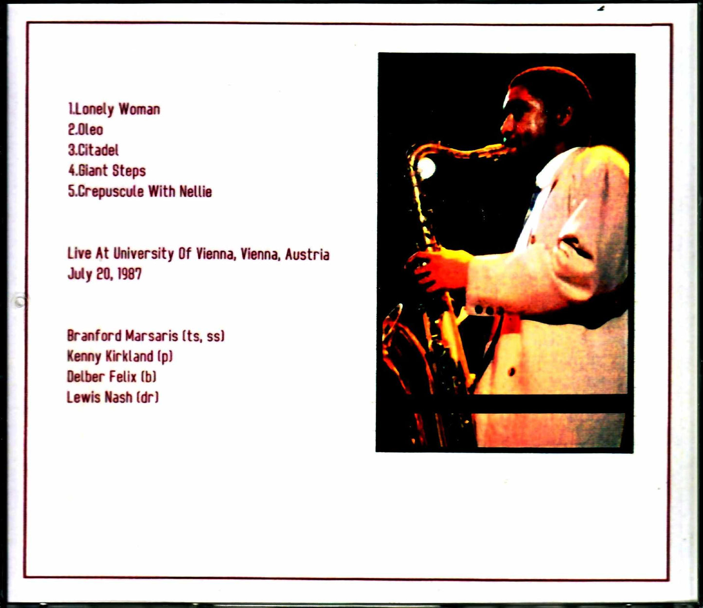 Branford Marsaris Quartet/Austria 1987