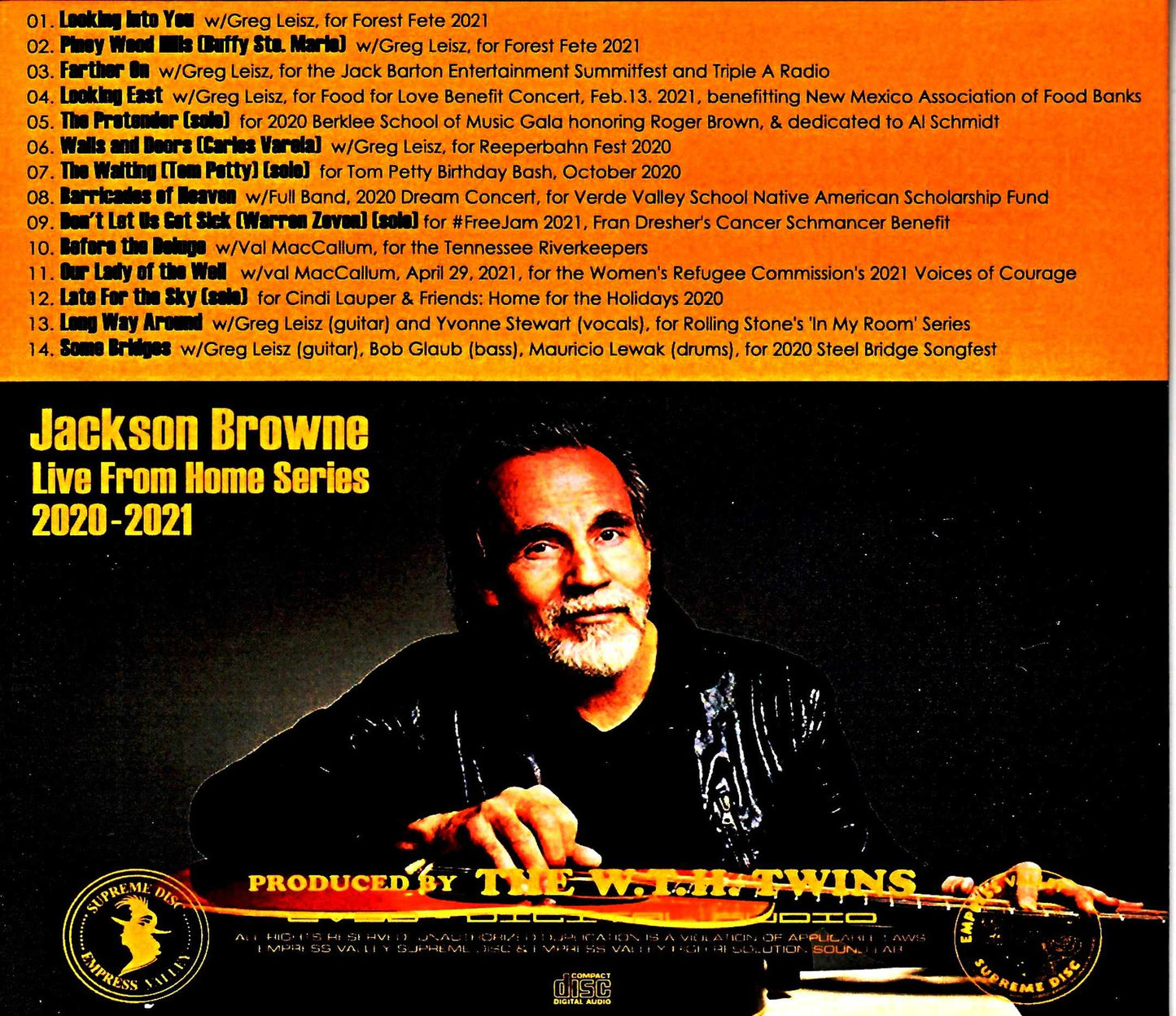 Jackson Browne/Home Sound Source Collection Live from Home Series 2020-2021