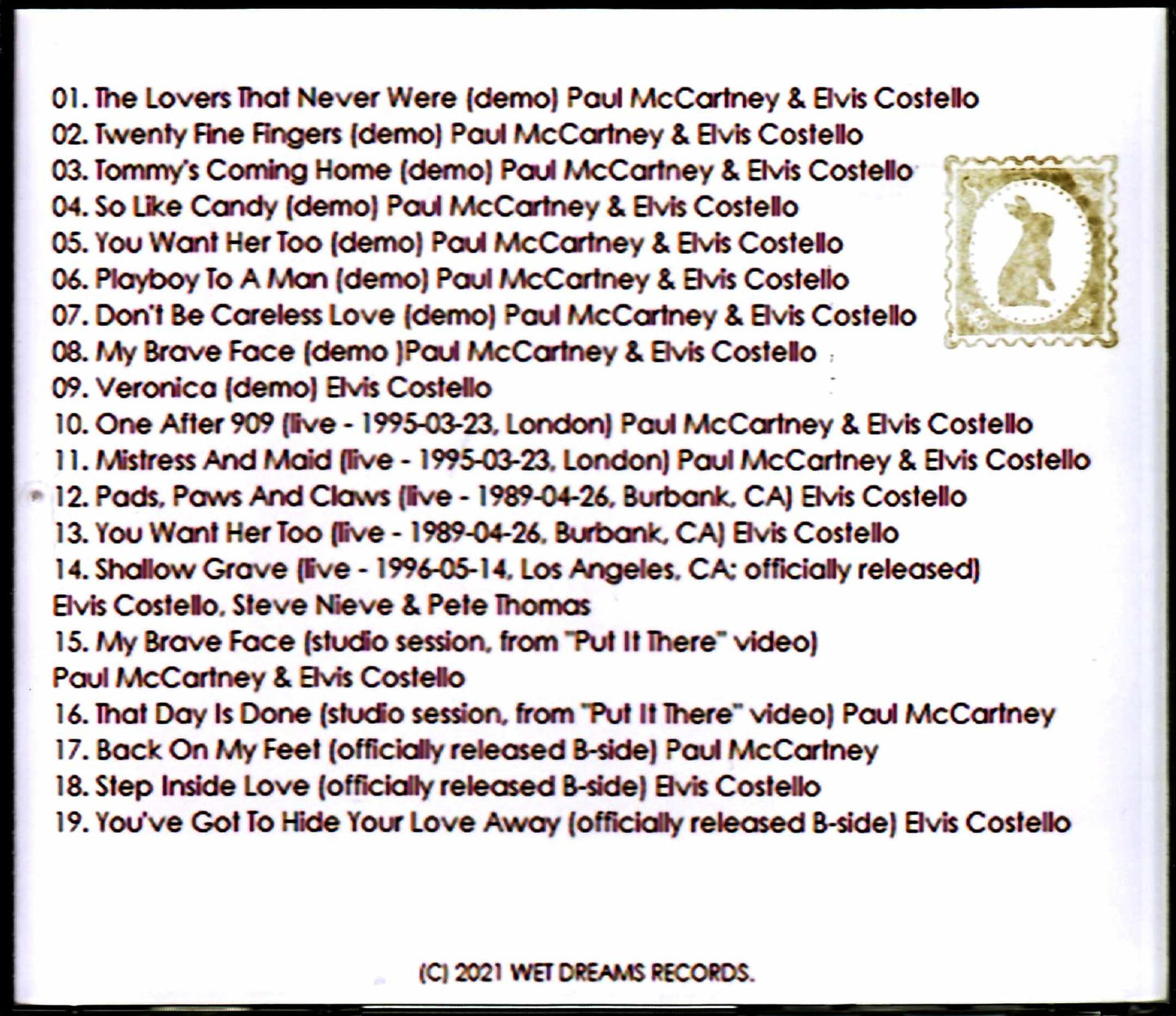 Paul McCartney,Elvis Costello/Officially Released Demo Tracks