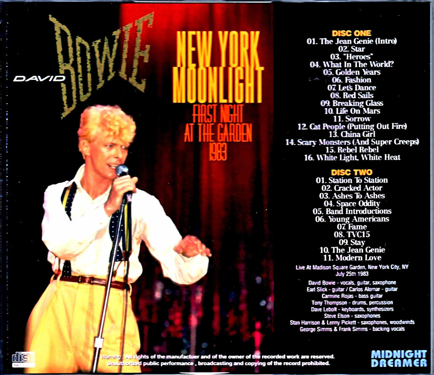 David Bowie/NY, USA 1983