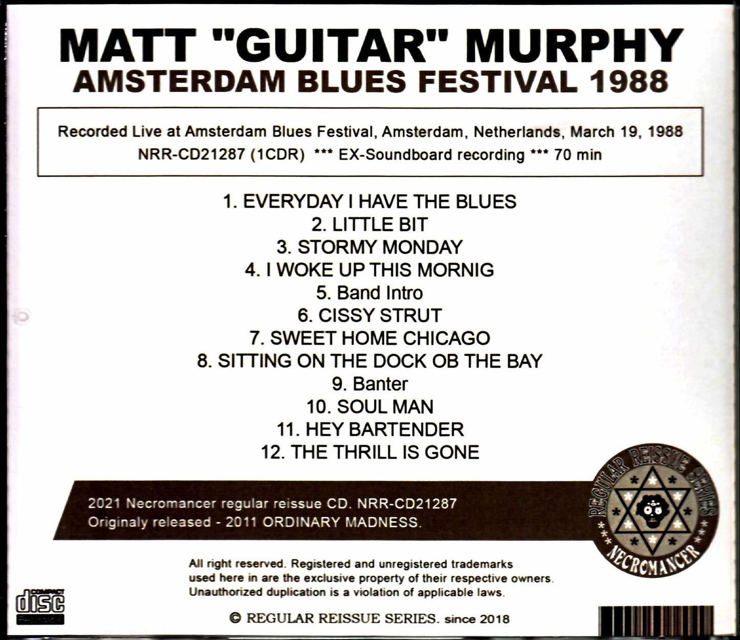 Matt Guitar Murphy/Netherlands 1988