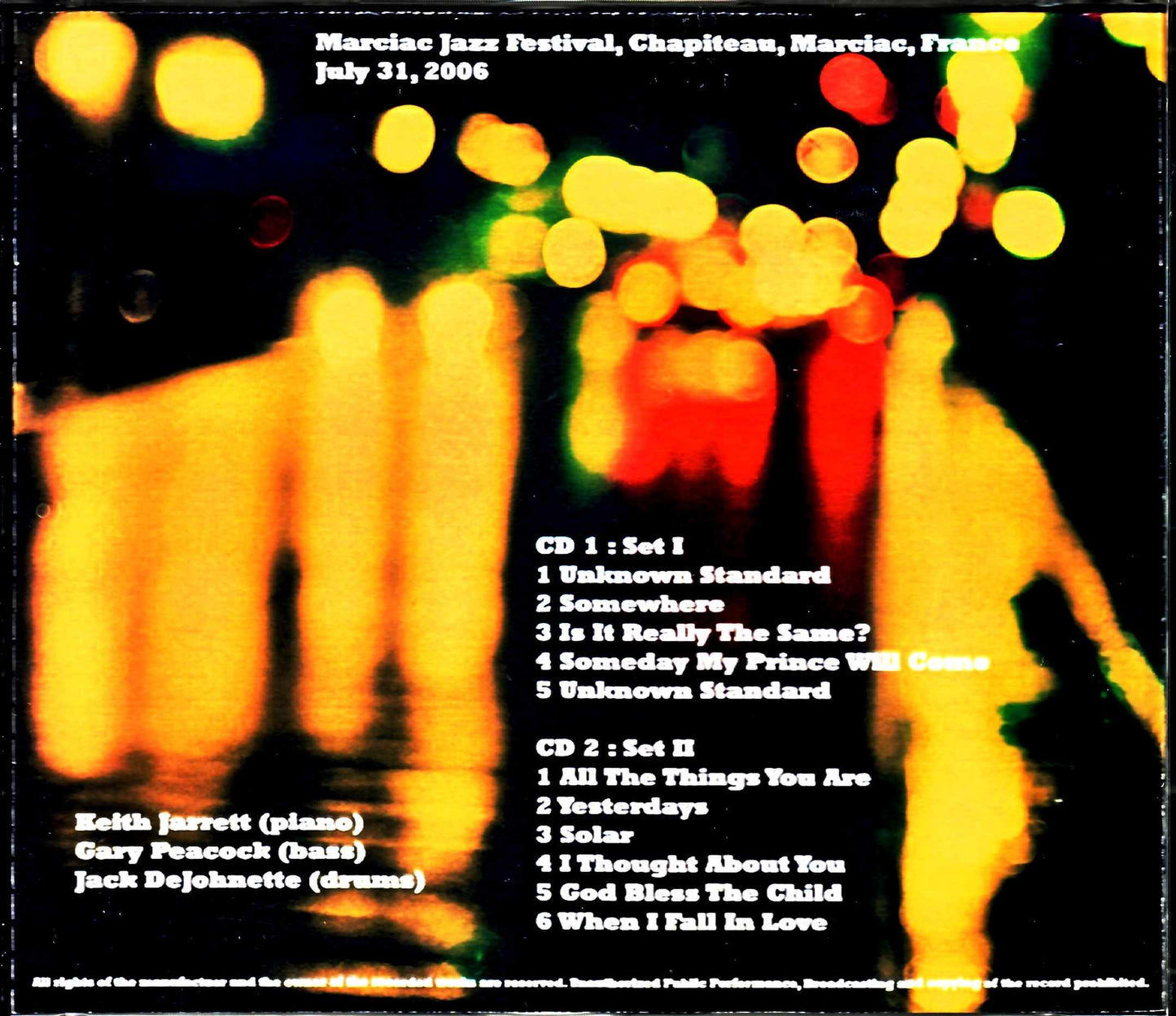 Keith Jarrett Trio/France 2006