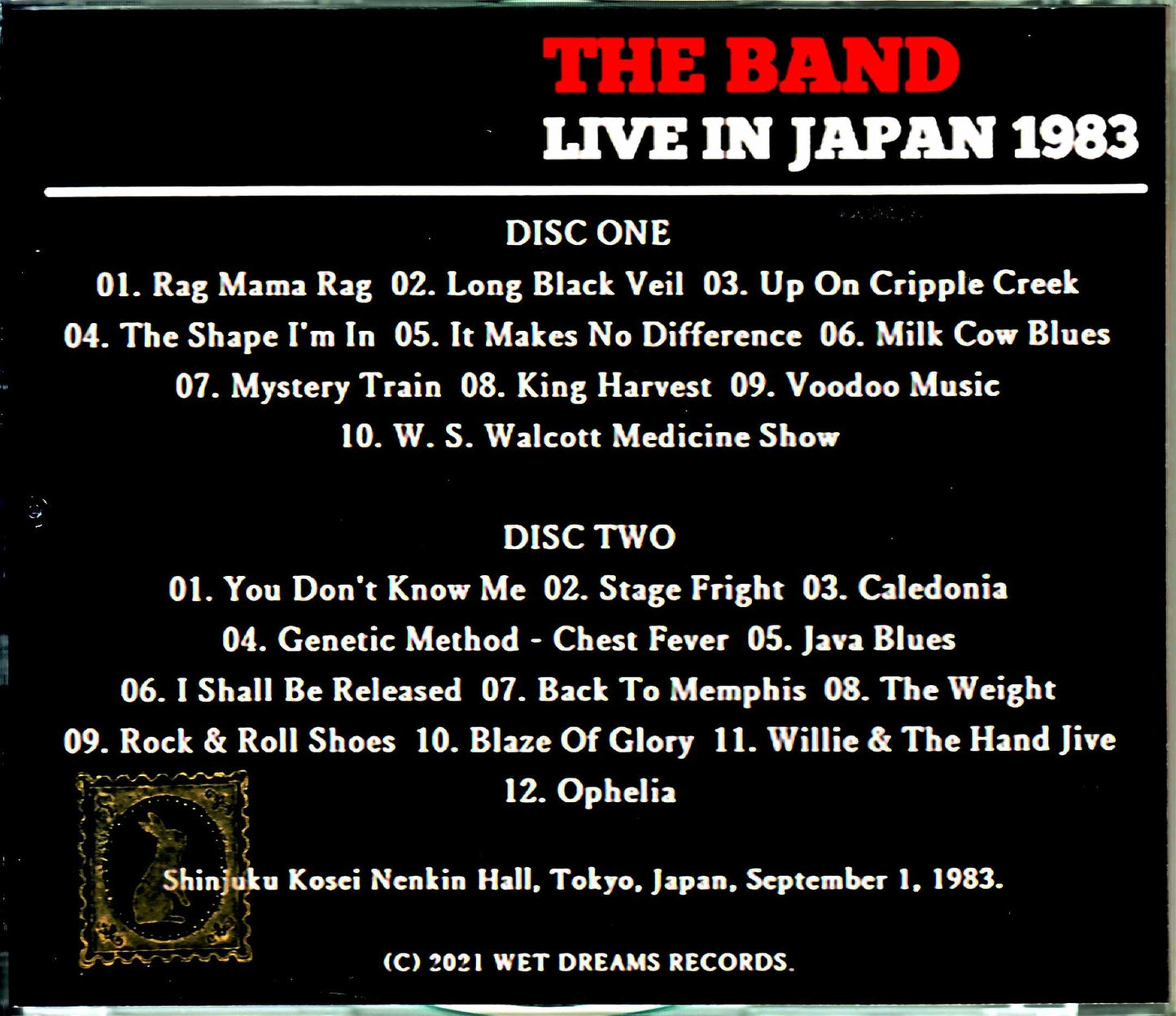 Band,The/Tokyo,Japan 9.1.1983