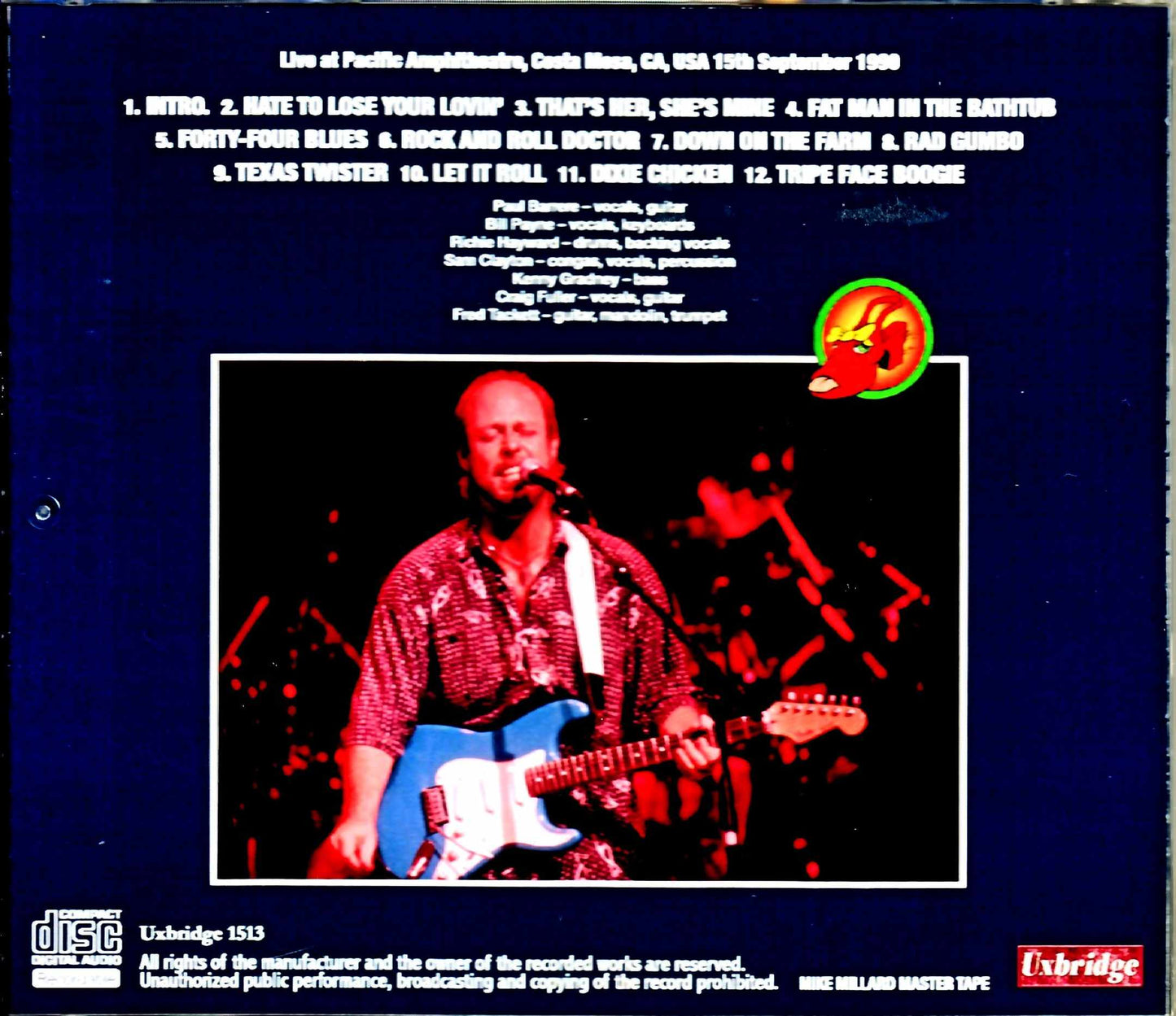 Little Feat/CA,USA 1990 Mike Millard Master Tape