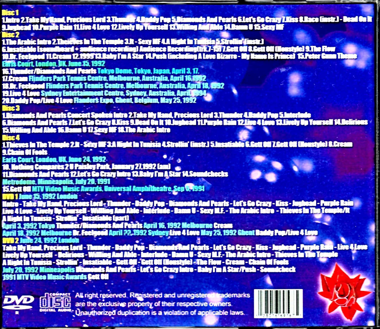Prince & the New Power Generation Prince/Diamonds and Pearls Tour S & V Compilation