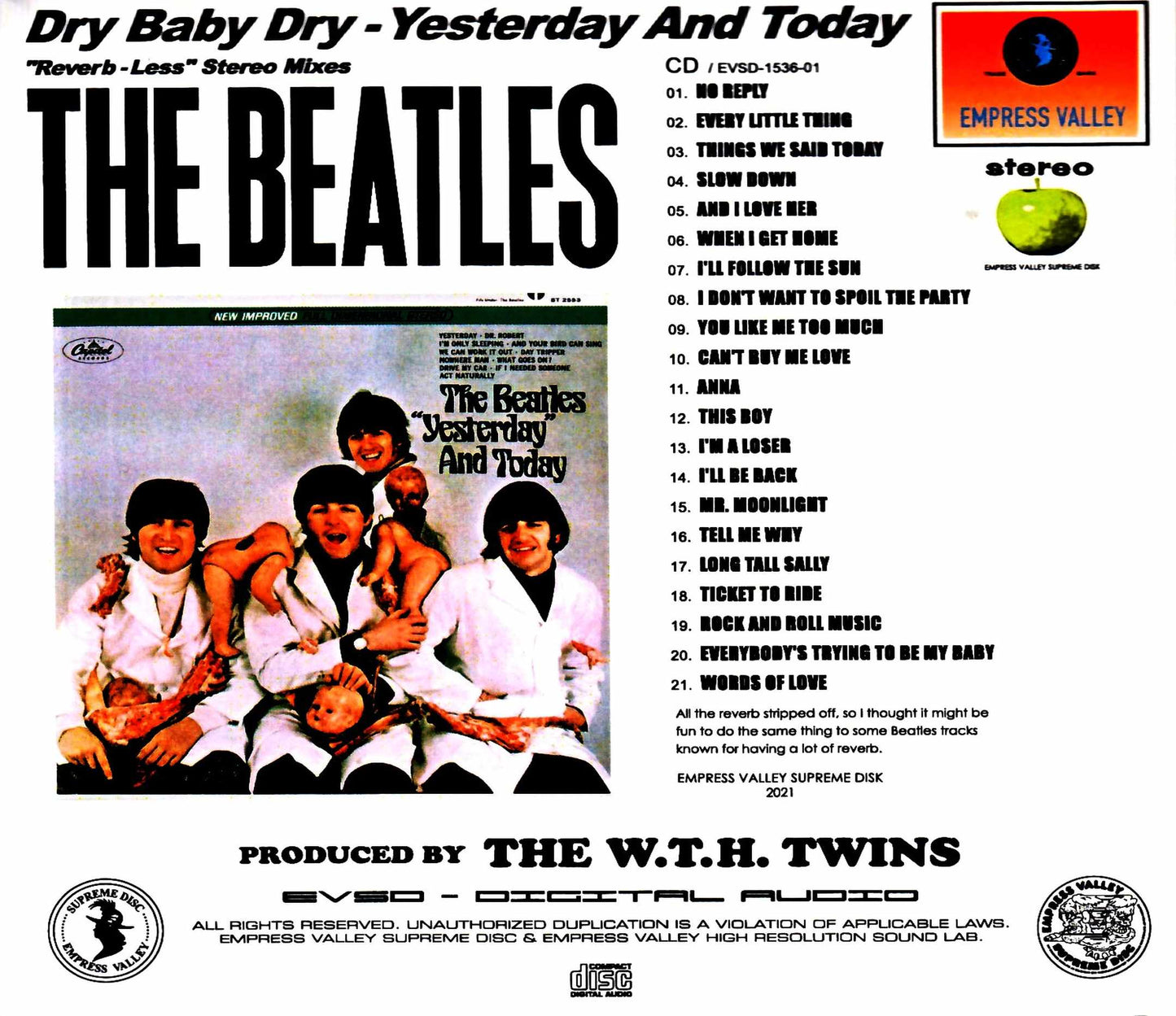 Beatles The Beatles/Yesterday and Today Dry Baby Dry Jacket 8