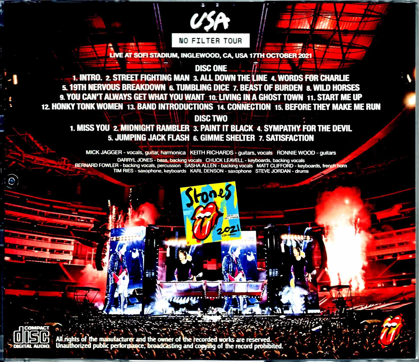 Rolling Stones/CA,USA 10.17.2021
