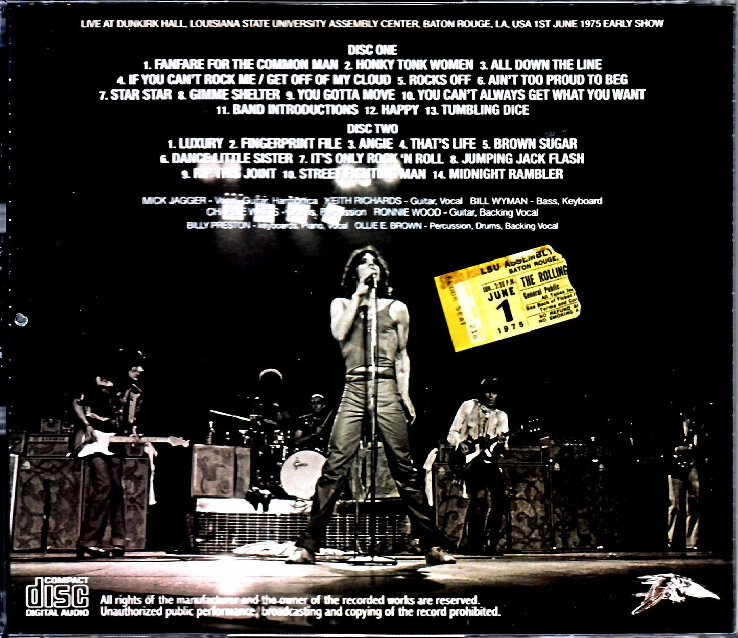 Rolling Stones/LA,USA 6.1.1975 Early Show Upgrade