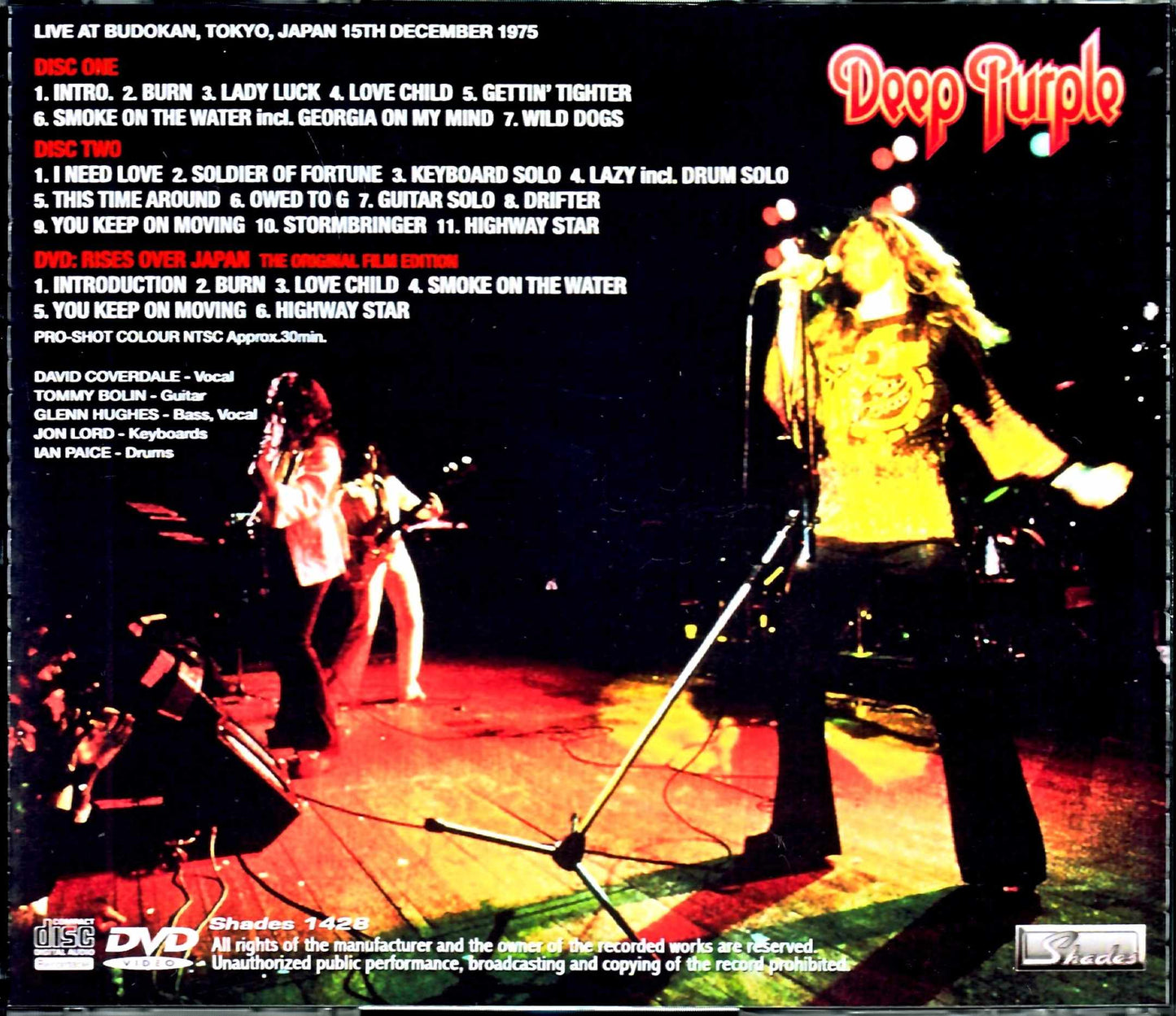 Deep Purple Deep Purple/Tokyo,Japan 12.15.1975 S & V