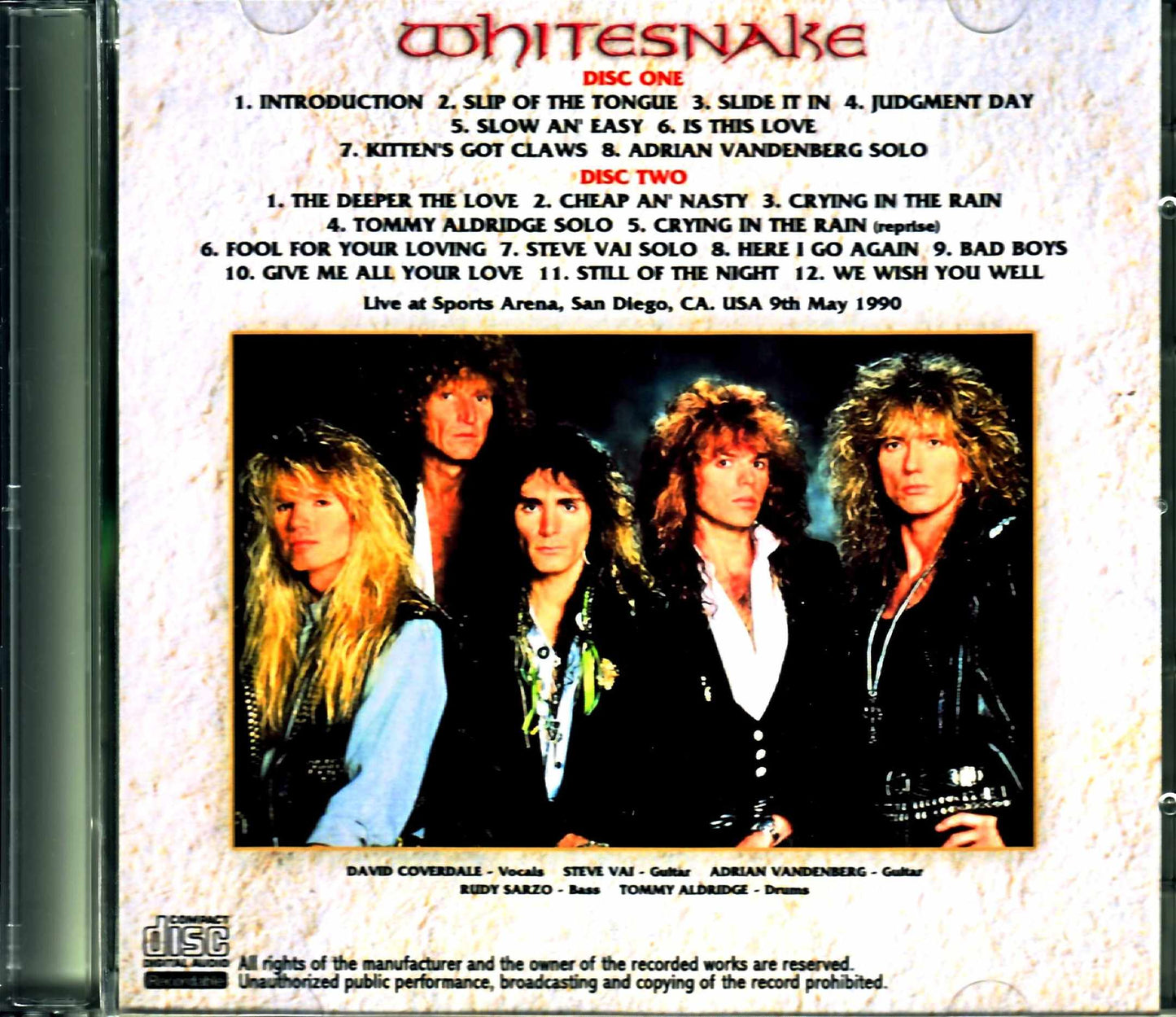 Whitesnake/CA,USA 5.9.1990