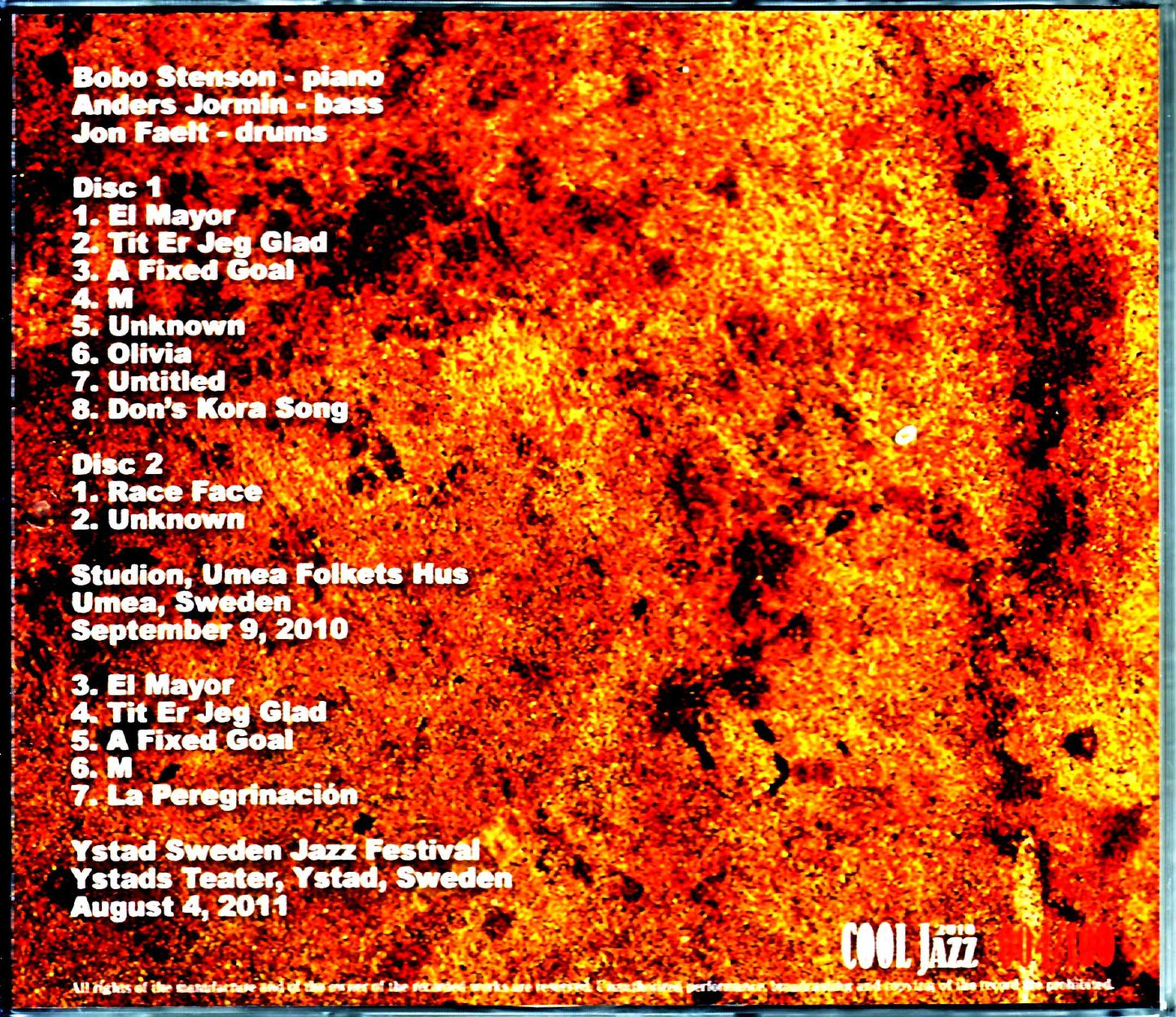 Bobo Stenson Trio Bobo Stenson/Sweden 2010 & more