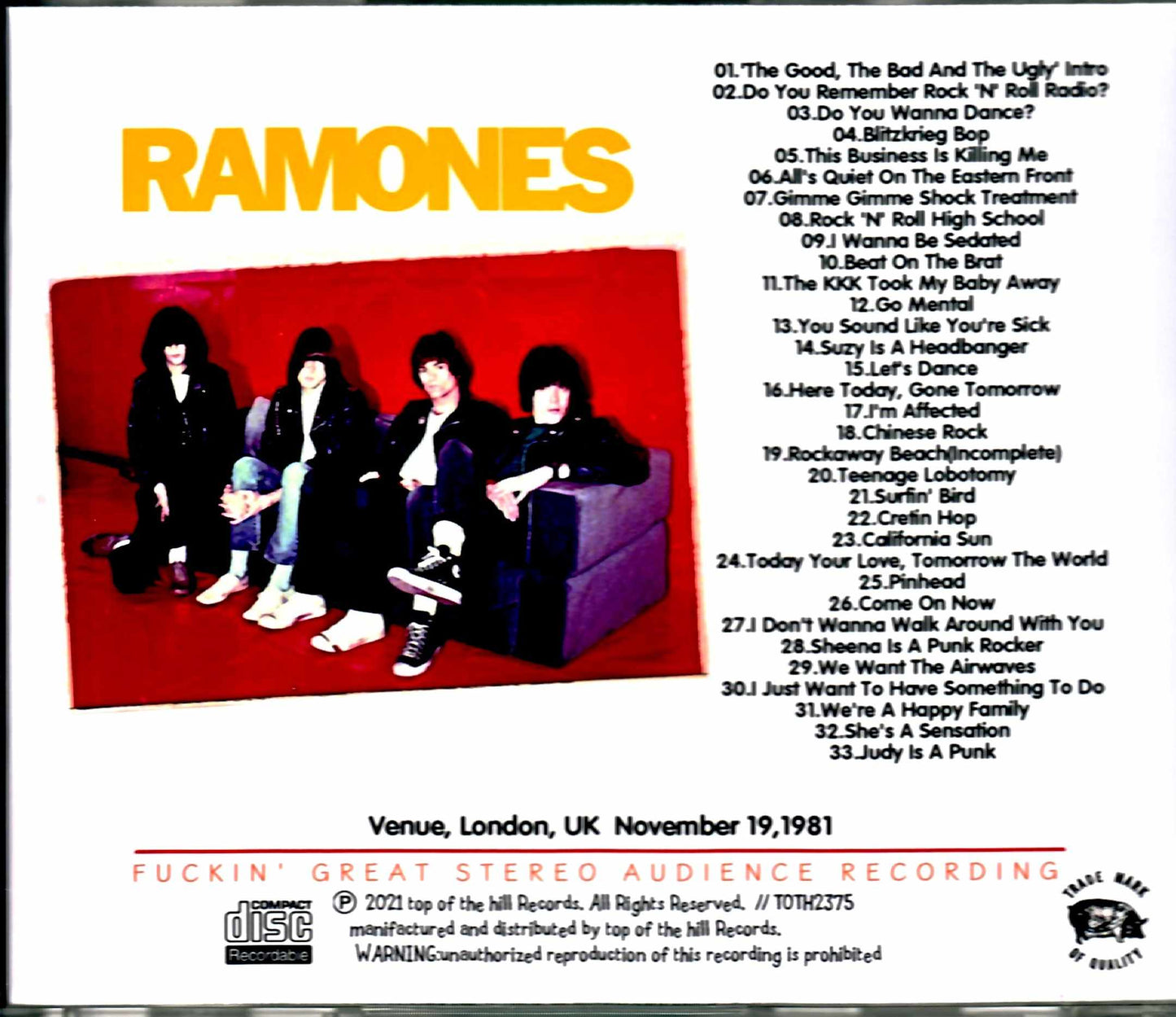 Ramones/London,UK 1981 Complete