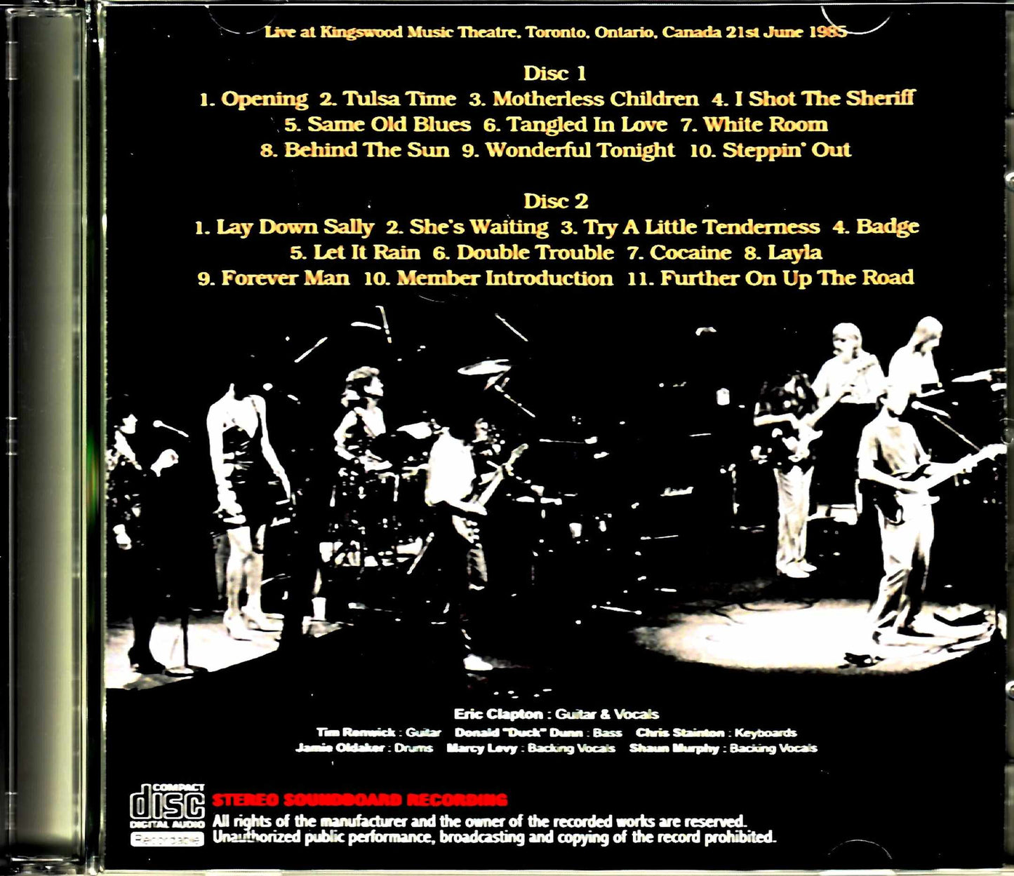 Eric Clapton/Canada 1985 Upgrade