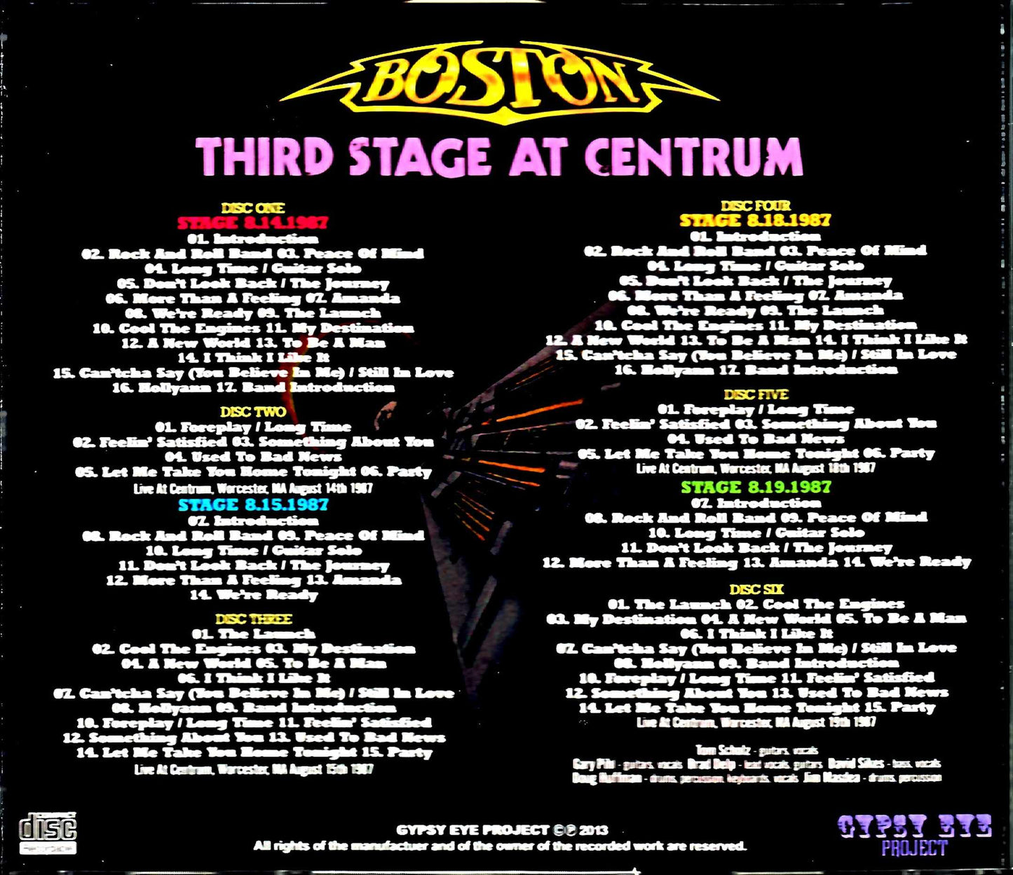 Boston/North America Tour Collection 1987 Complete