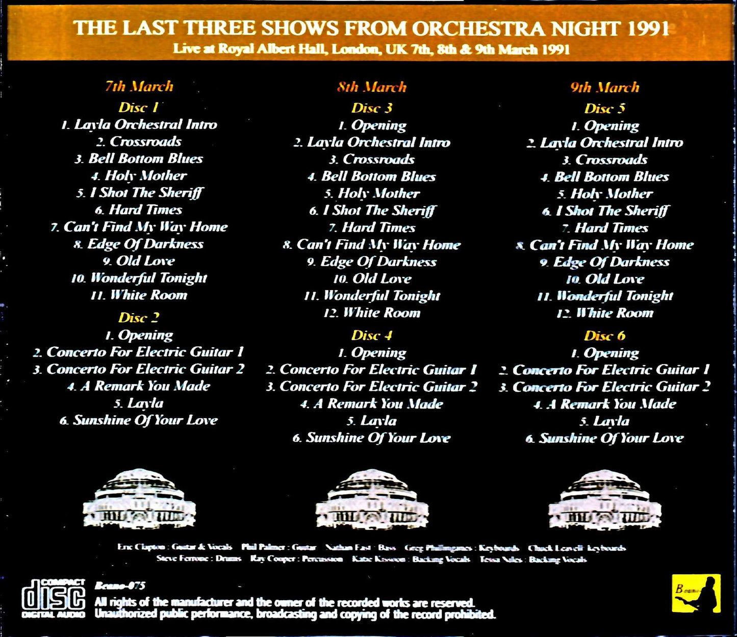Eric Clapton/London,UK 1991 2Days Complete Upgrade