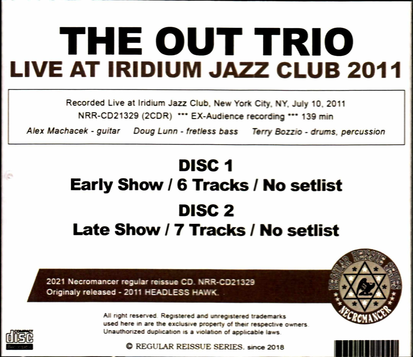 Out Trio Terry Bozzio Terry Bozzio/NY,USA 2011