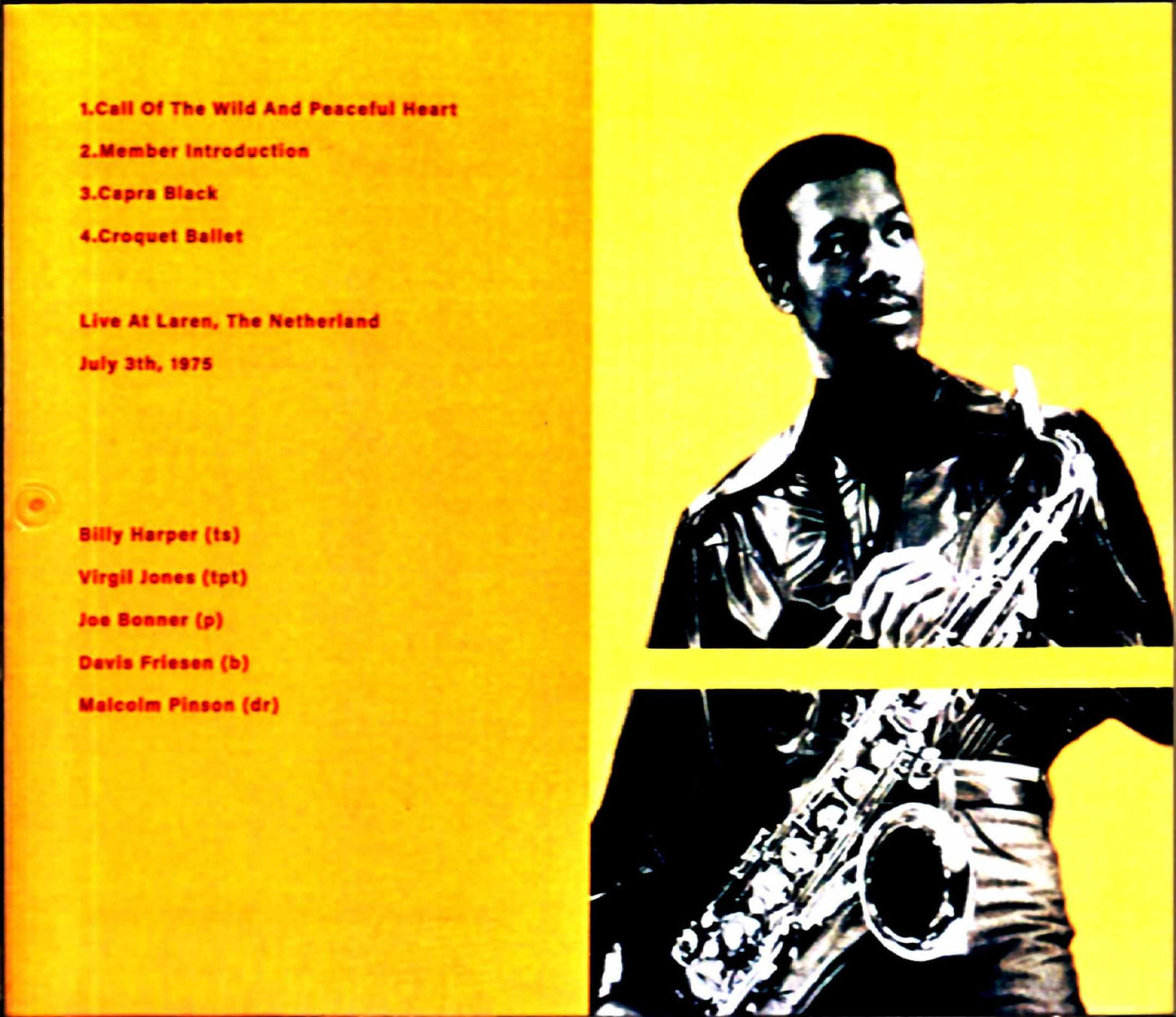Billy Harper Quintet Billy Harper/Netherlands 1975