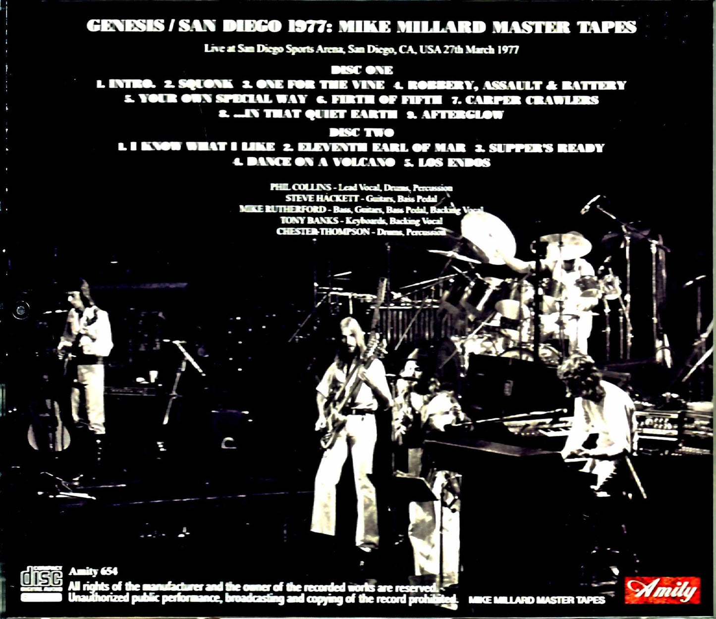 Genesis/CA,USA 1977 Mike Millard Master Tapes