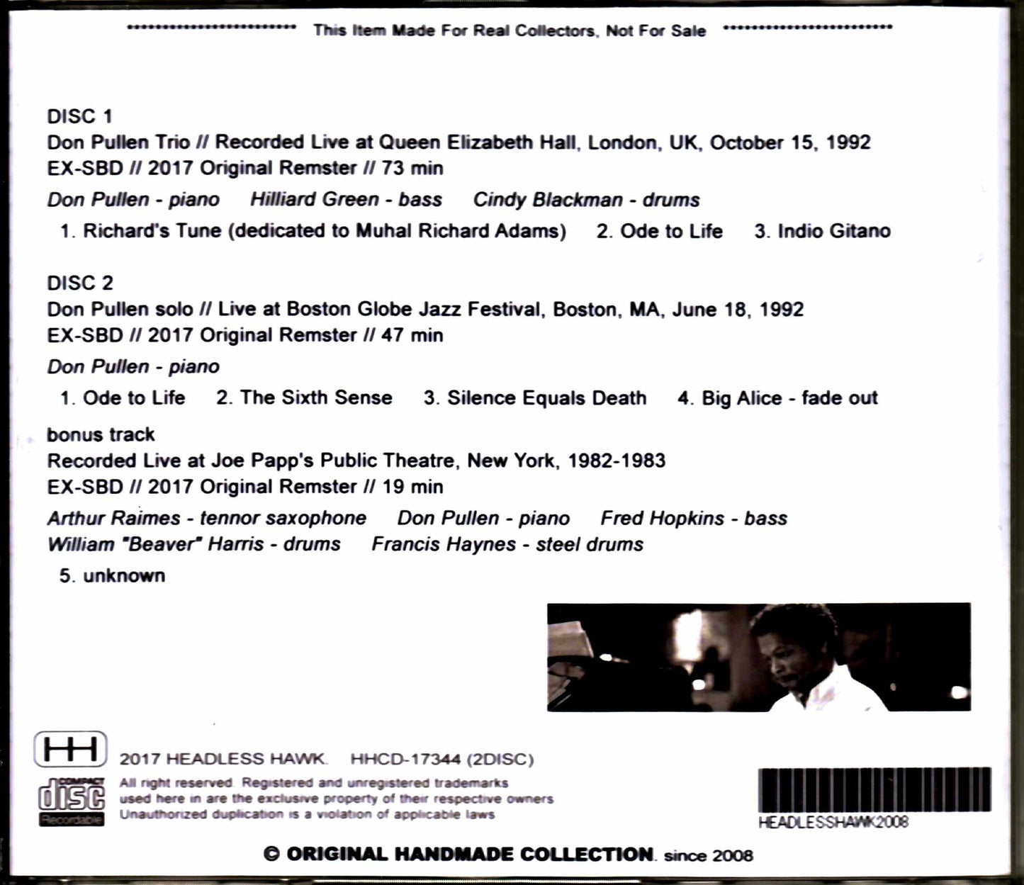 Don Pullen Quartet Don Pullen/London,UK 1992 & more