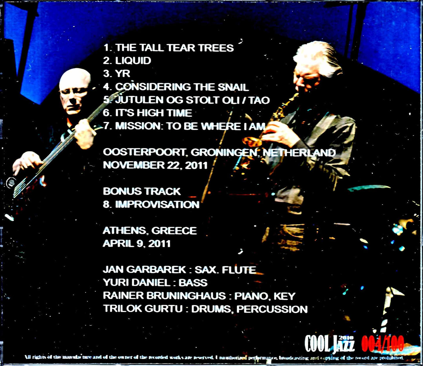 Jan Garbarek Group Jan Garbarek/Netherlands 2011 & more