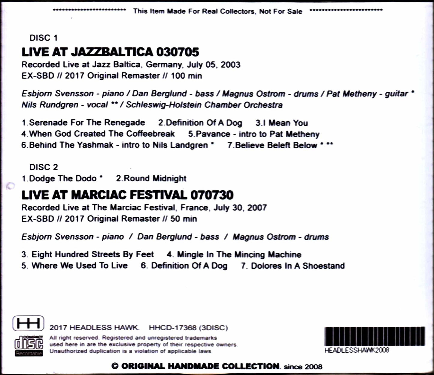 E.S.T. Esbjorn Svensson Trio/Germany 2003 & more Complete