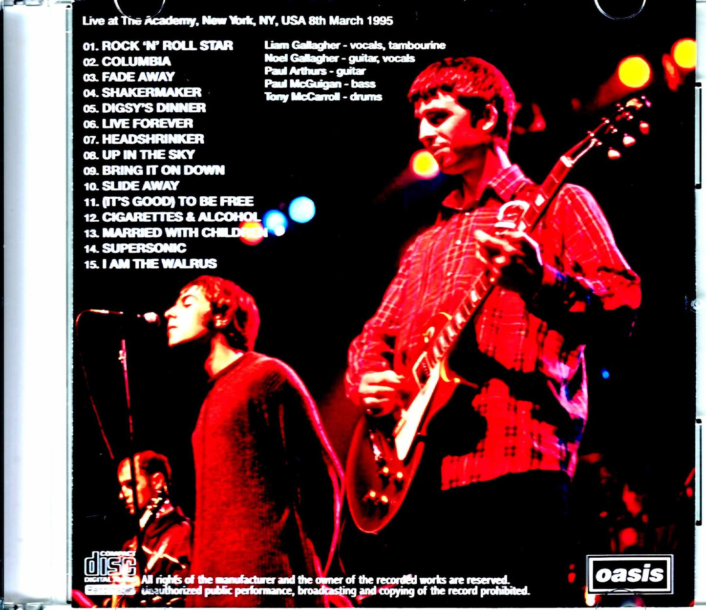 Oasis/NY,USA 1995 DAT Master